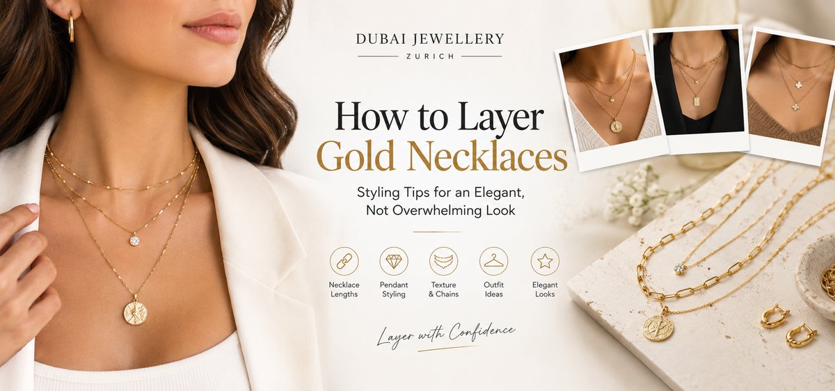 How to Layer Gold Necklaces: Styling Tips | Dubai Jewellery Zurich