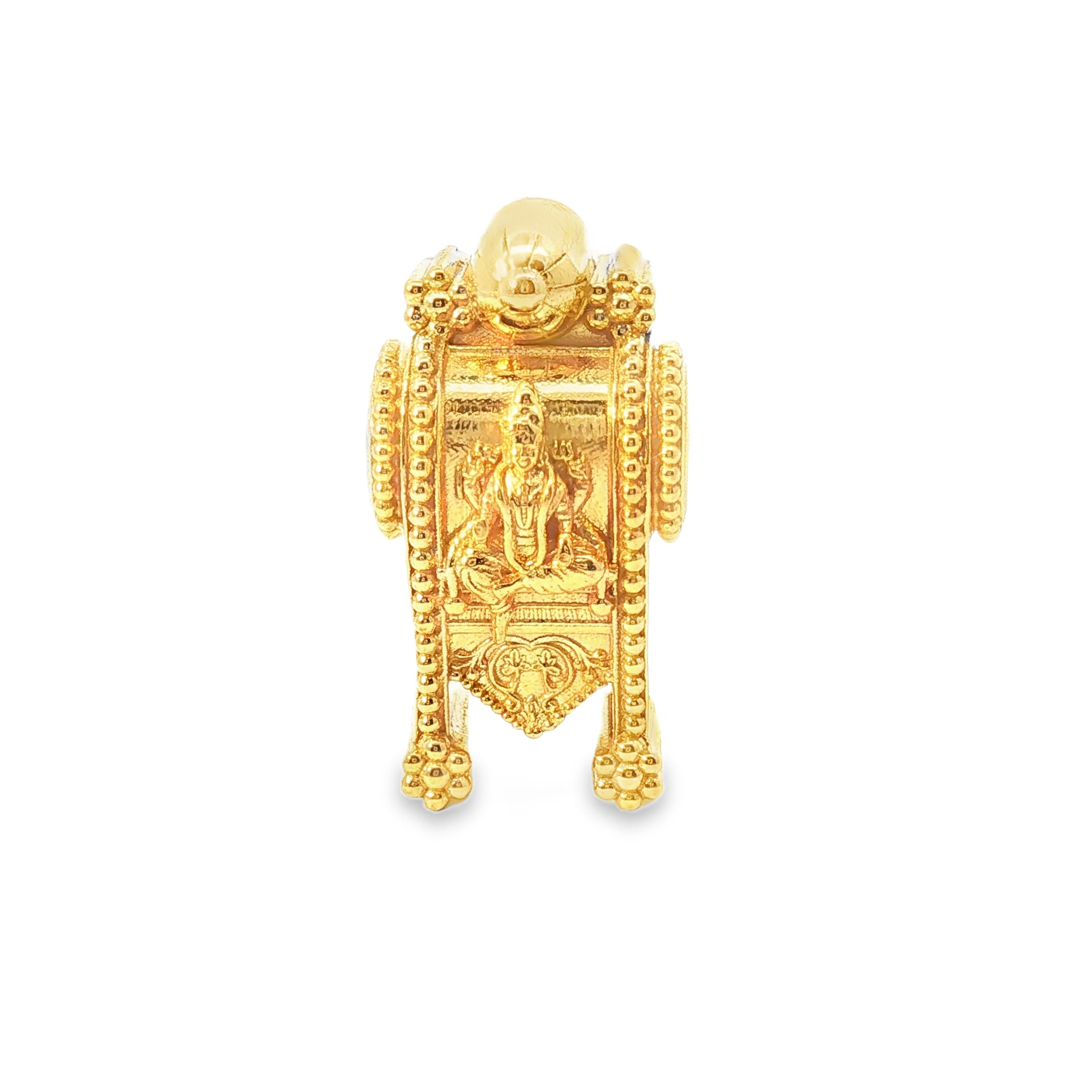 Yellow Gold Embossed Figure Pendant