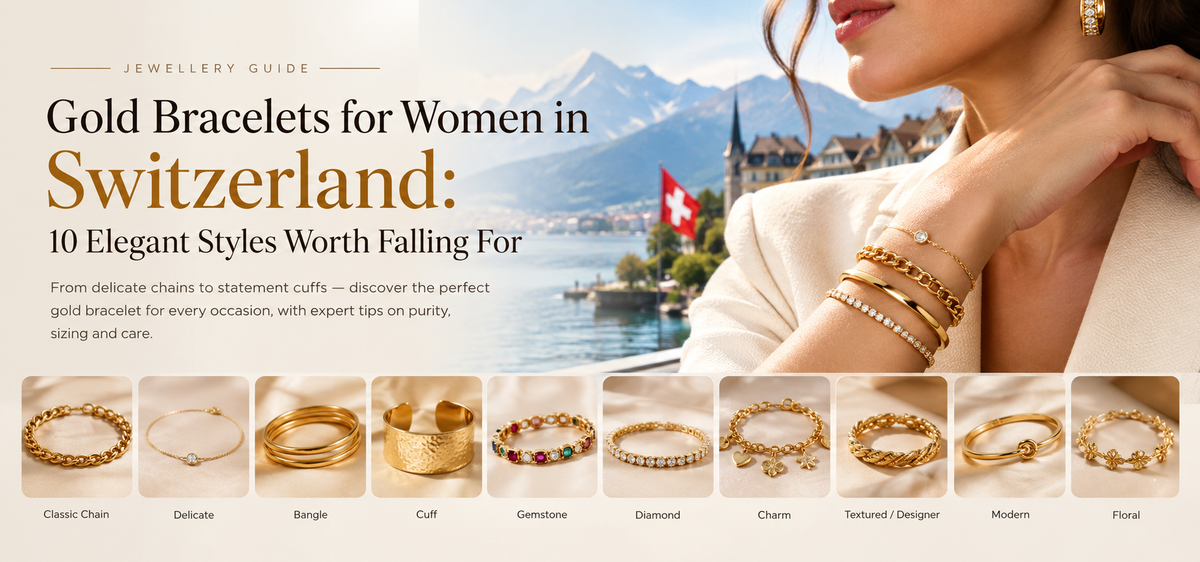 10 Elegant Gold Bracelets for Women in Switzerland | Dubai Jewellery