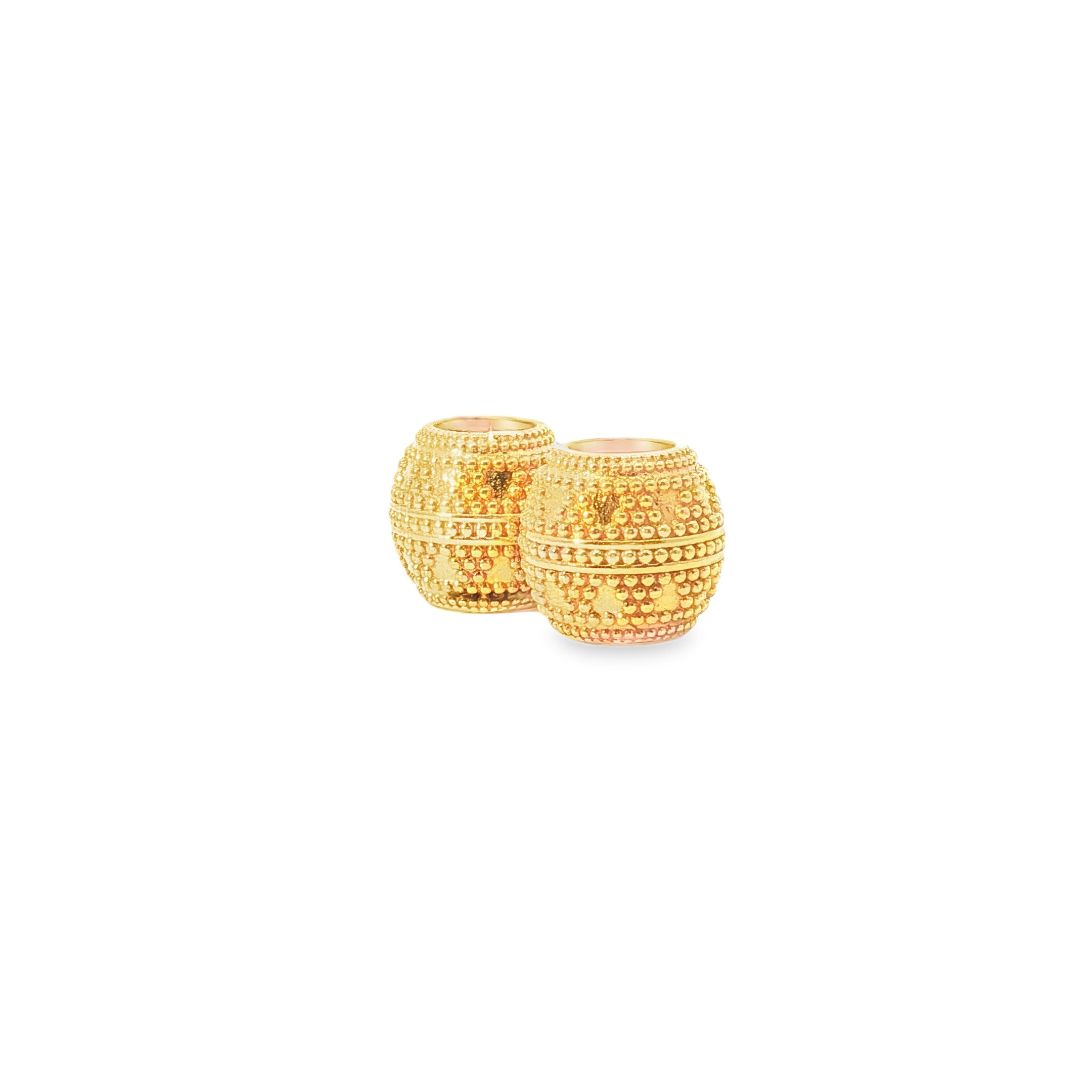 Yellow Gold Granulated Spherical Beads